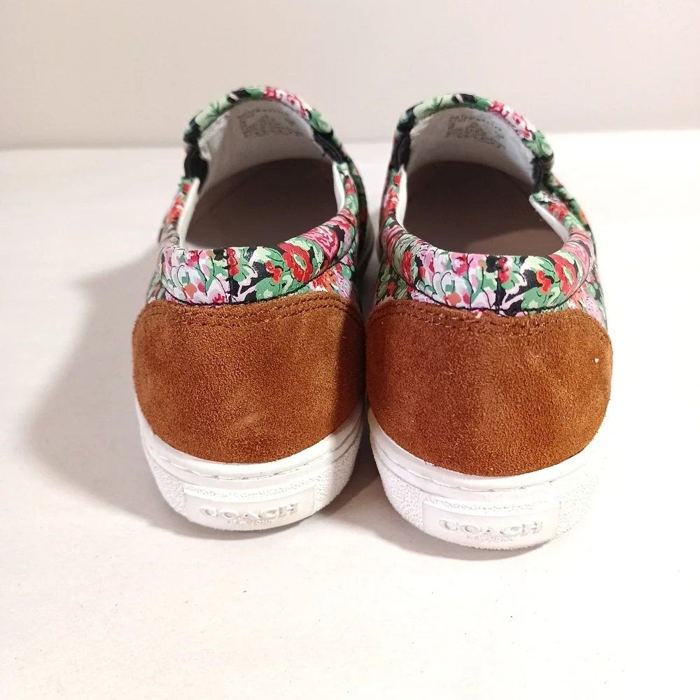 Coach Limited Edition floral animal print slip on Point Toe sneaker Size 5 B